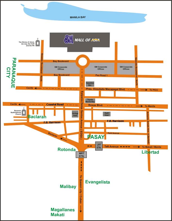 mall of asia vicinity map